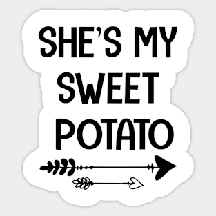 She's My Sweet Potato I Yam Thanksgiving Family Couple Sticker